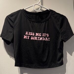 SHEIN Black and Pink Birthday Tee